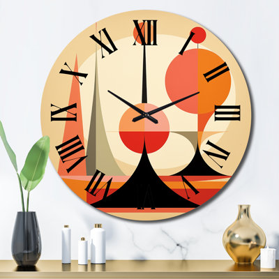 Pleine horloge murale Mid-Century