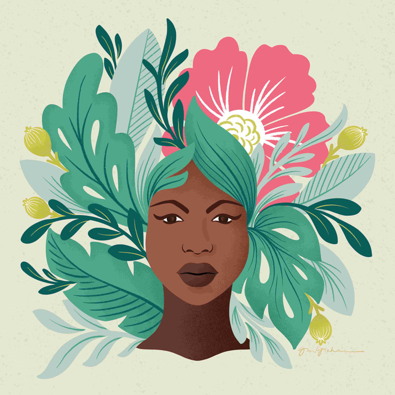 «Lush Life VI» par Gia Graham, impression, H 12 po x l 12 po, Toile avec cadre flottant blanc sans passe-partout