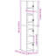 Highboard 30X42.5X185 Cm Engineered Wood-1507827582