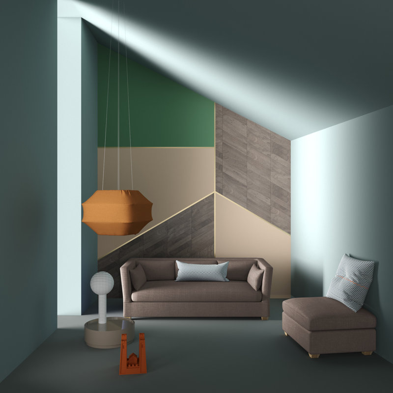 Canapé Rivington, Lin graphite carré, H 31 po x l 96 po x P 37 po, Brun foncé