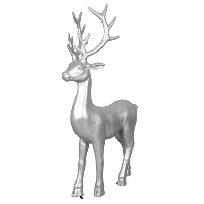 Cerf debout (argent)