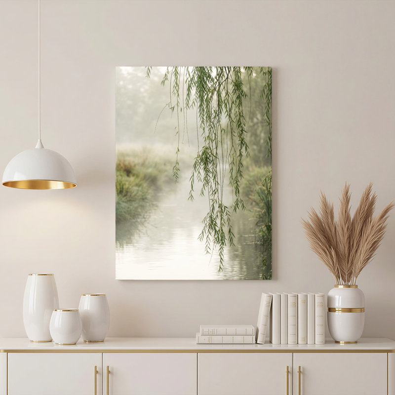 Art mural en toile Gallery Wrap pour le salon, la chambre à coucher, le bureau ou le vestibule - décoration murale décorative avec de l'eau de saule