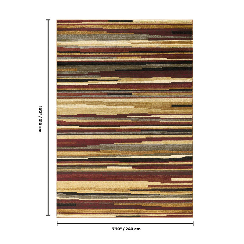 Tapis en polypropylène multicolore à motif 3 po X 7 pi 3 po | Idée de cadeau, Rectangle 5 pi 3 po x 7 pi 3 po