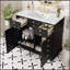 Solid Wood Frame Bathroom Storage Cabinet-589570655