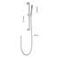 Standard Handheld Shower Head with Adjustable Water Flow and Slide Bar