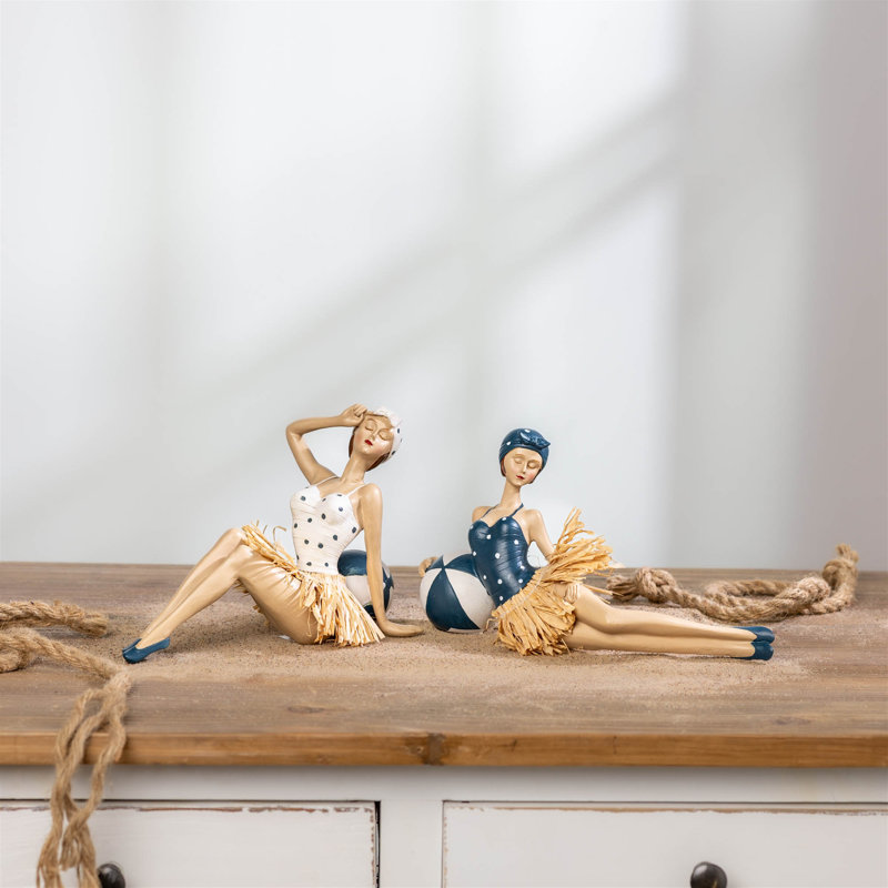 Figurine rétro Beach Babe (ensemble de 2)