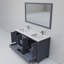 Ensemble de meuble-lavabo double 60 po x P 22 po Jacques, robinet et miroir 58 po-51244999-113024818