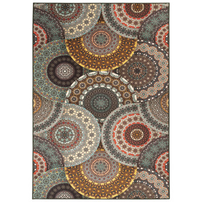 Tapis intérieur lavable antidérapant Cales Bohemian Medallion