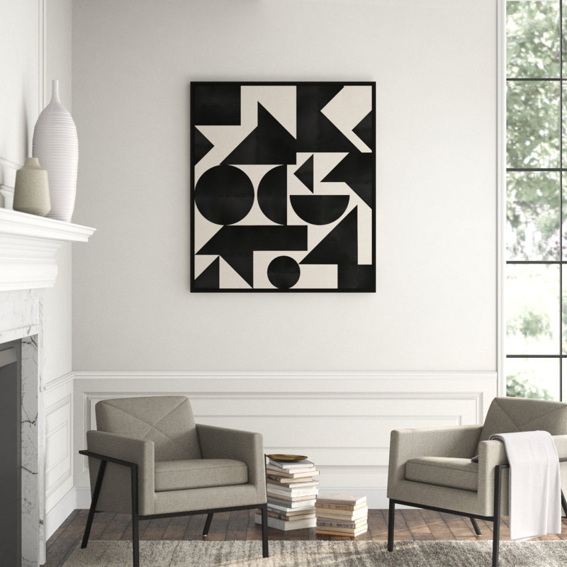 Negative Space 1' Framed Graphic Art Print on Glass