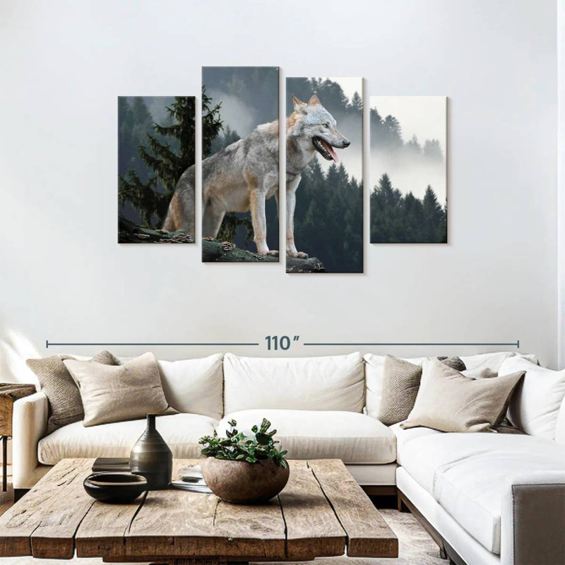 Brampt Timber Wolf, 48" H x 75" W