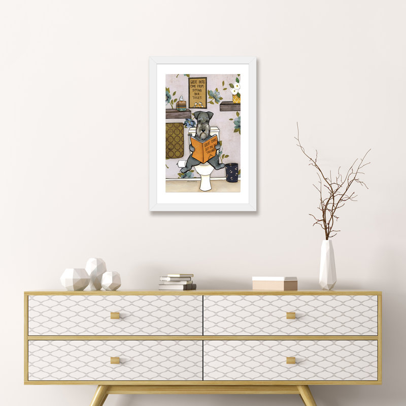 «Great Ideas» par Jamie Morath - impression d'art graphique, H 24 po x l 16 po x P 1 po, Papier encadré blanc