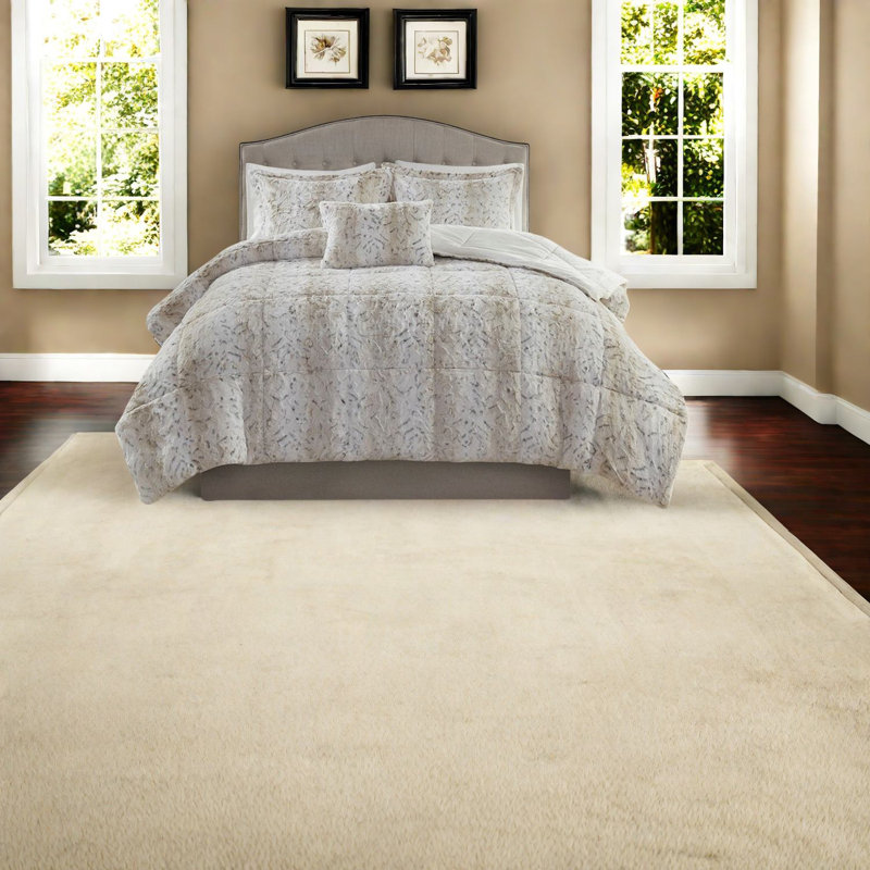 Ensemble de literie luxueuse en fausse fourrure, polyester, confort douillet, usage domestique