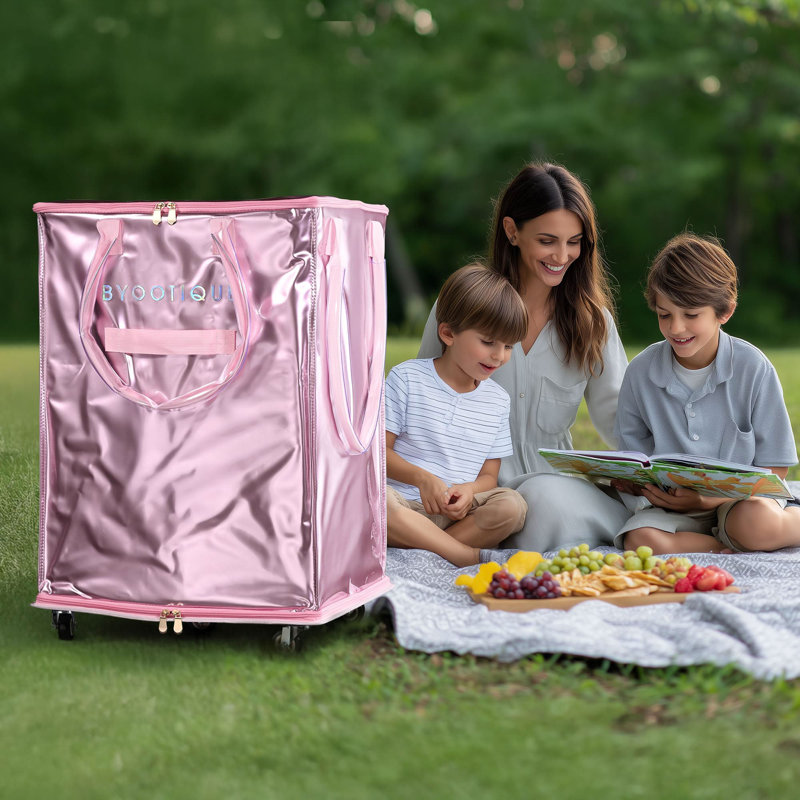 Sac d'épicerie sur roulettes Byootique 20 "BubbleRush, Rose