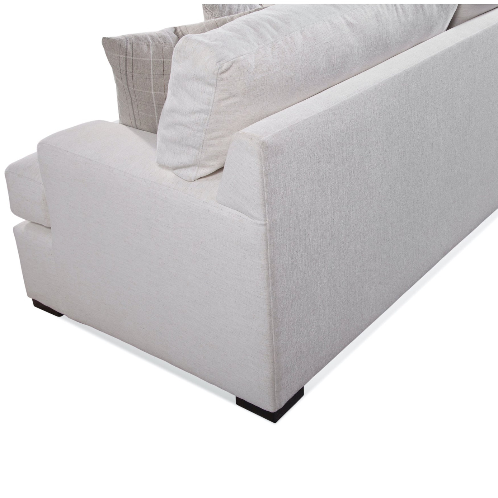 Cambria Three-Piece Wedge Sectional, Snow Crypton Performance; 0884-91, Java