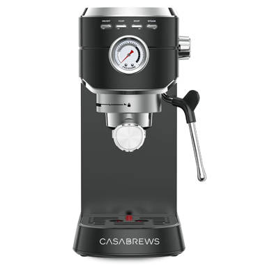 Calphalon Compact Espresso Machine, Home Espresso Machine with Milk Frother, Stainless Steel