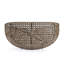 Balancelle en osier brun avec coussin beige