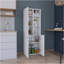 Garde-manger avec armoire de rangement haute de 67 pouces avec trois portes et trois tablettes extérieures Konik-210068502