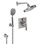 Rincon Bay 1.8 GPM Styletherm 0.5" Thermostatic Shower System with Showerhead and Handshower on Hook