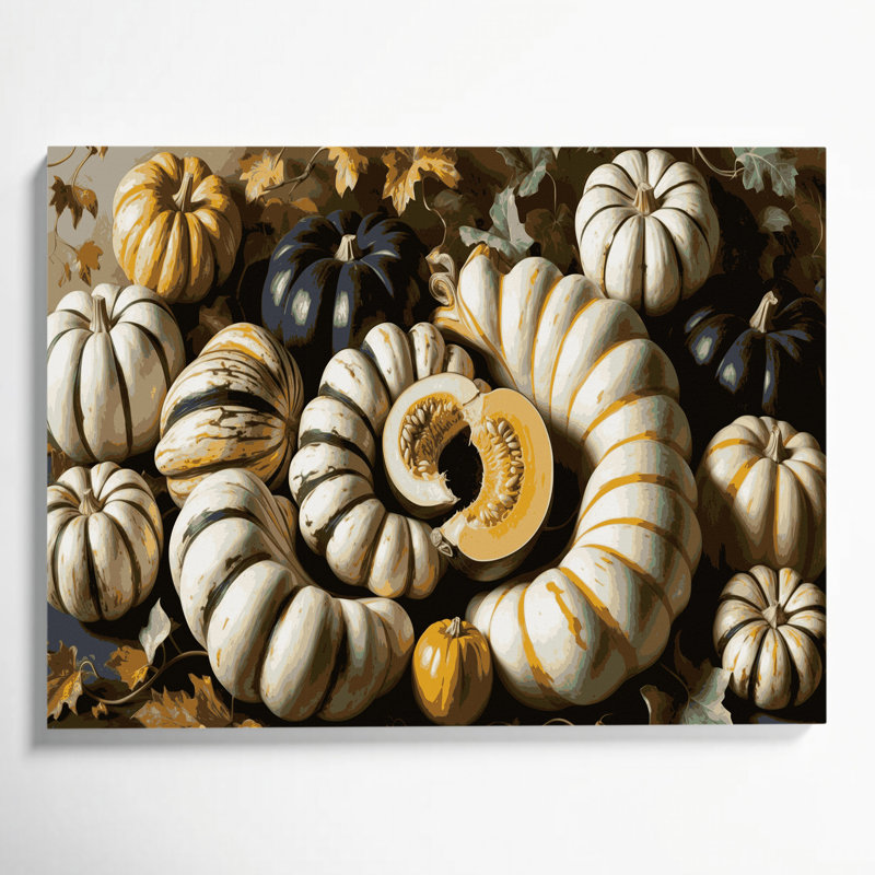 Légumes, art mural sur toile brun Delicata, H 16 po x l 20 po