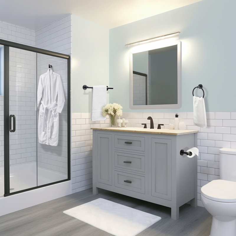 6 - Piece Bathroom Hardware Set, Black