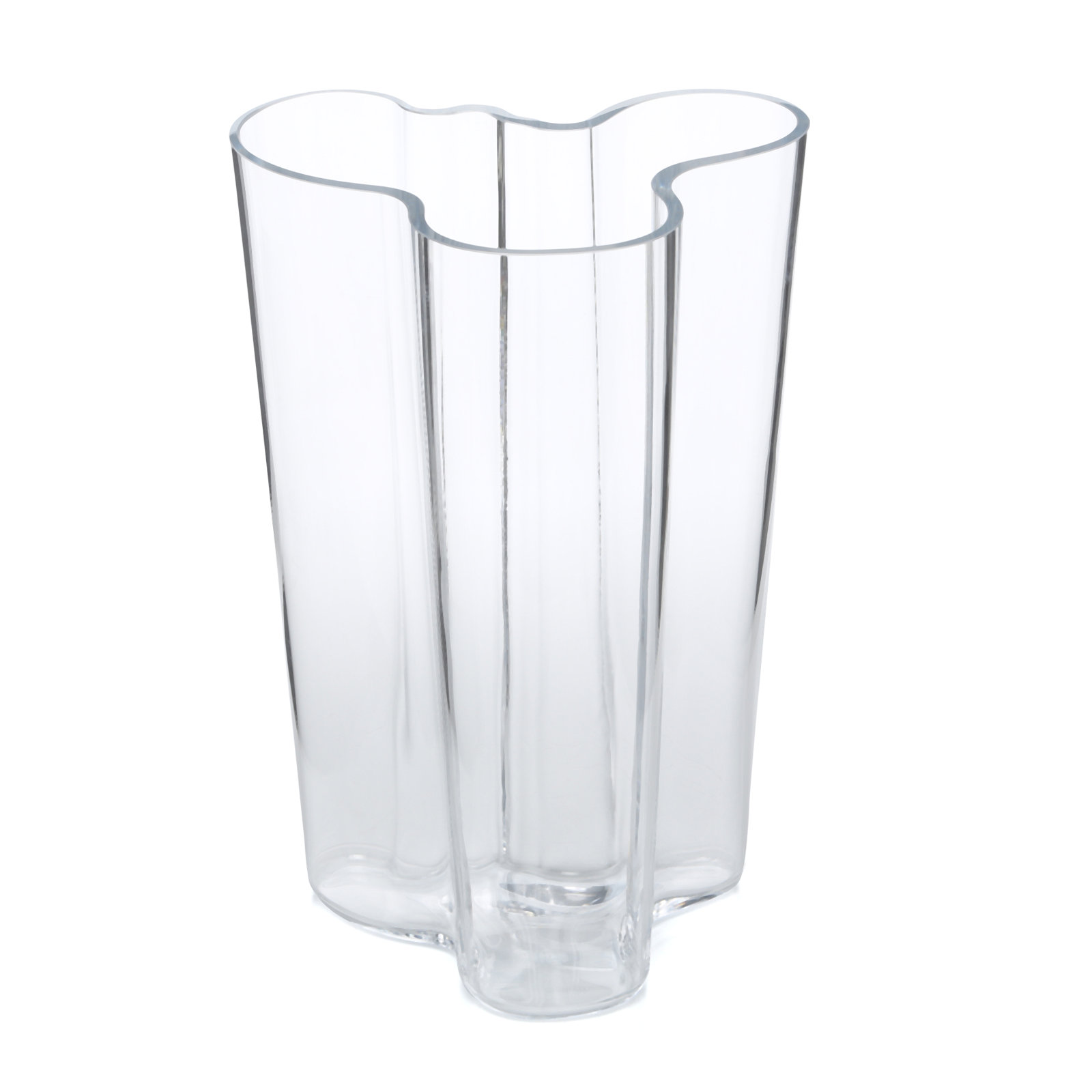 Alvar Aalto Table Vase, Clear, 6.3" H x 8.19" W x 4.75" D