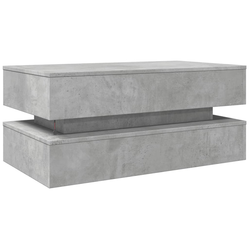 Calixtro Enclosed Coffee Table, Concrete Grey