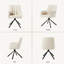 360°Swivel Fabric 1Er Set Dining Chair With Metal Legs,Upholstered Accent Tub Armchair-1416554354