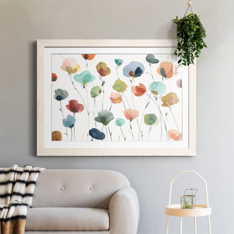 Lollipop Field - Peinture encadrée, H 31,5 po x l 23,5 po x P 1,5 po, Blanc