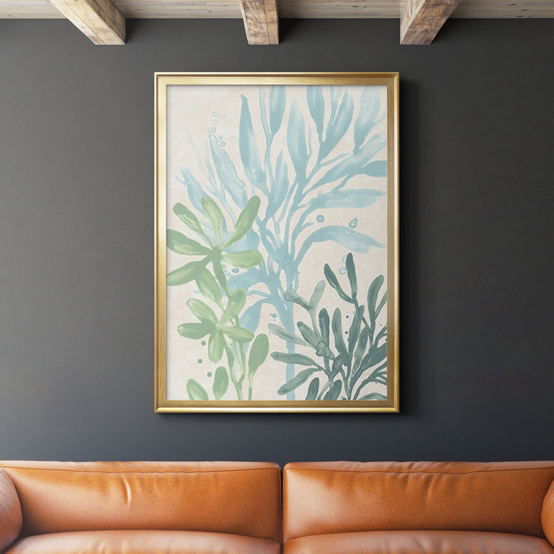 Swaying Seagrass II - Picture Frame Print, Gold, 42.5" H x 30.5" W x 1.25" D