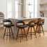 Ensemble de 4 tabourets de comptoir Humphery