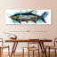Ensemble de 3 poissons sur toile Tarpon-2045012160