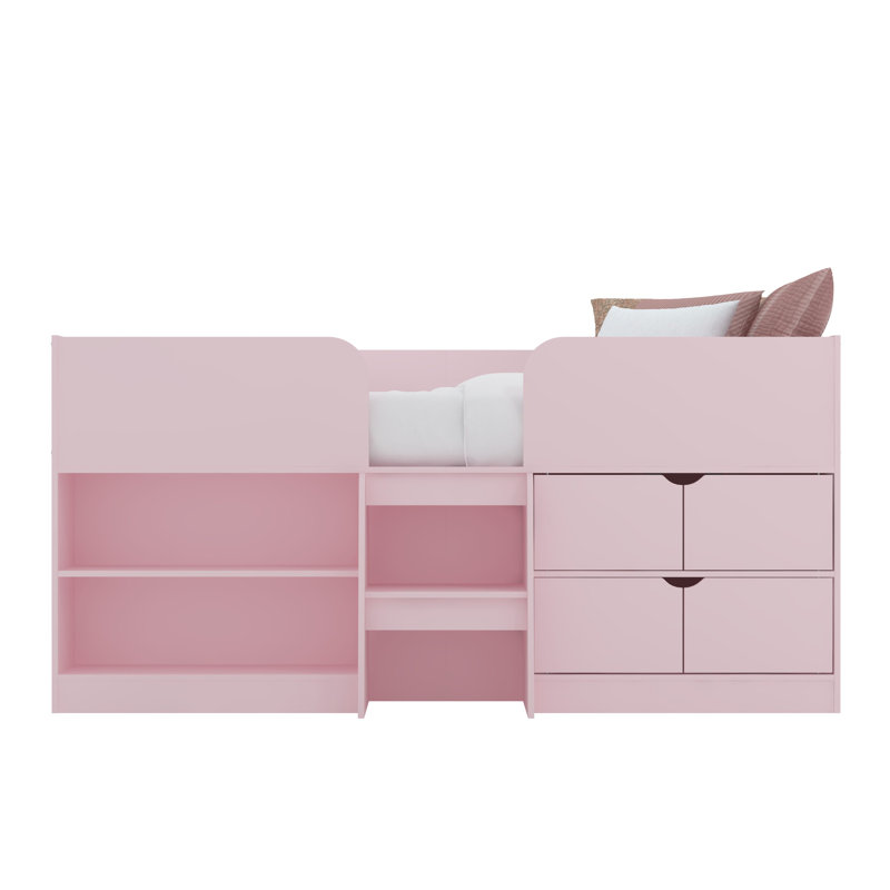 Tadley Kids Cabin Bed, Pink Marshmallow