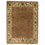 Hand Knotted Wool Oriental Area Rug in Rust And Ivory