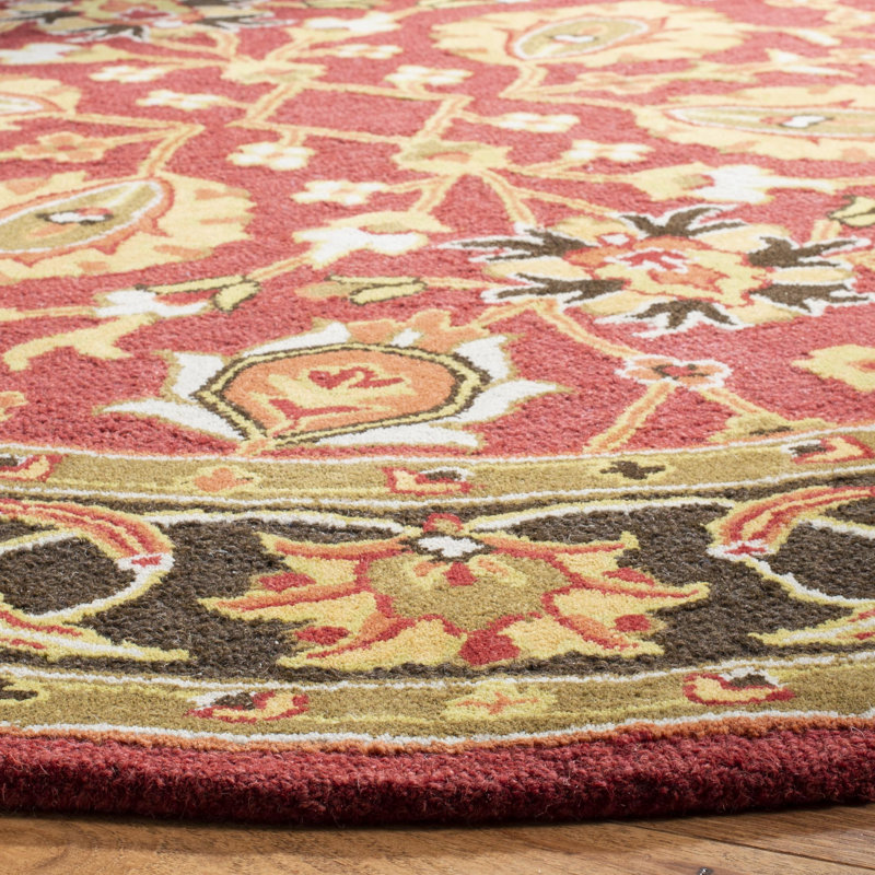 Kuhlman Hand Tufted Wool Oriental Rug, Square 6'