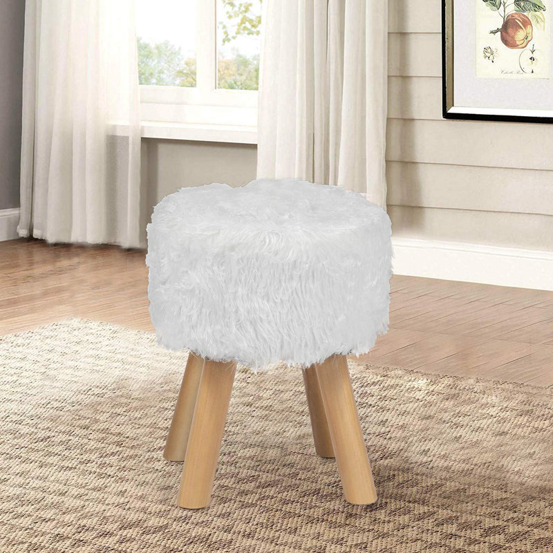 Solid + Manufactured Wood Accent Stool