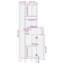 Bathroom Cabinet 38 X 33 X 160 Cm Solid Mango Wood-262045814