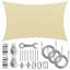Toile d'ombrage rectangulaire Royal Shade avec treuil d'installation-114890842-114890863