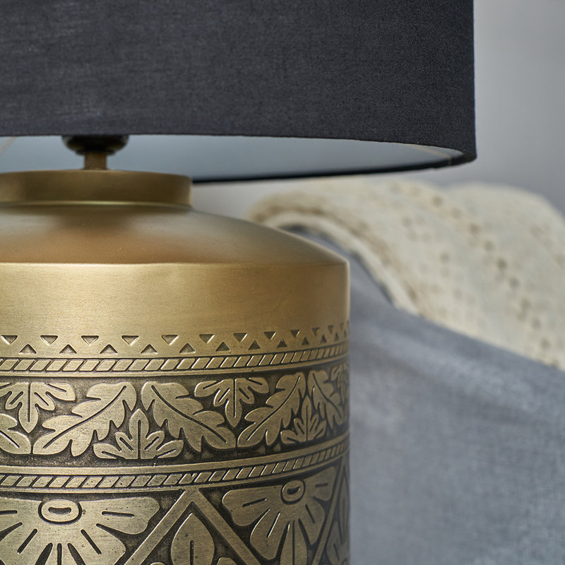 Metal Table Lamp, Black, Yes
