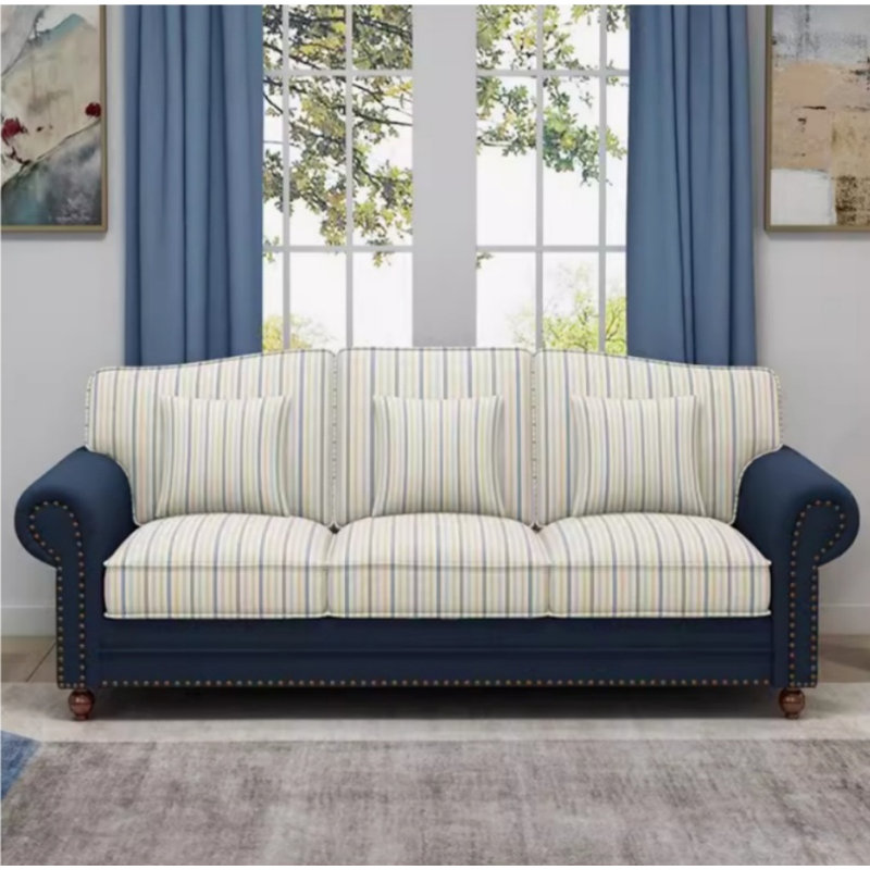 Canapé en tissu simple de style champêtre