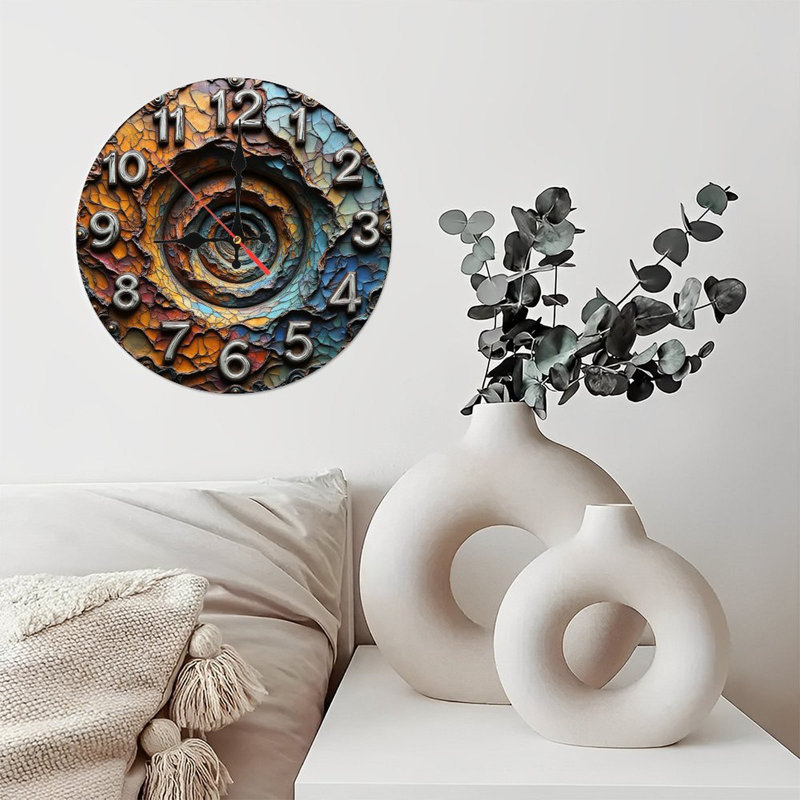 Unique Artistic Wall Clock Spiral Design