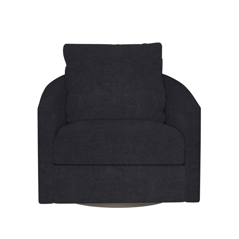 Astoria 32'' Wide Swivel Barrel Chair, Akiko Graphite Performance 5534-011