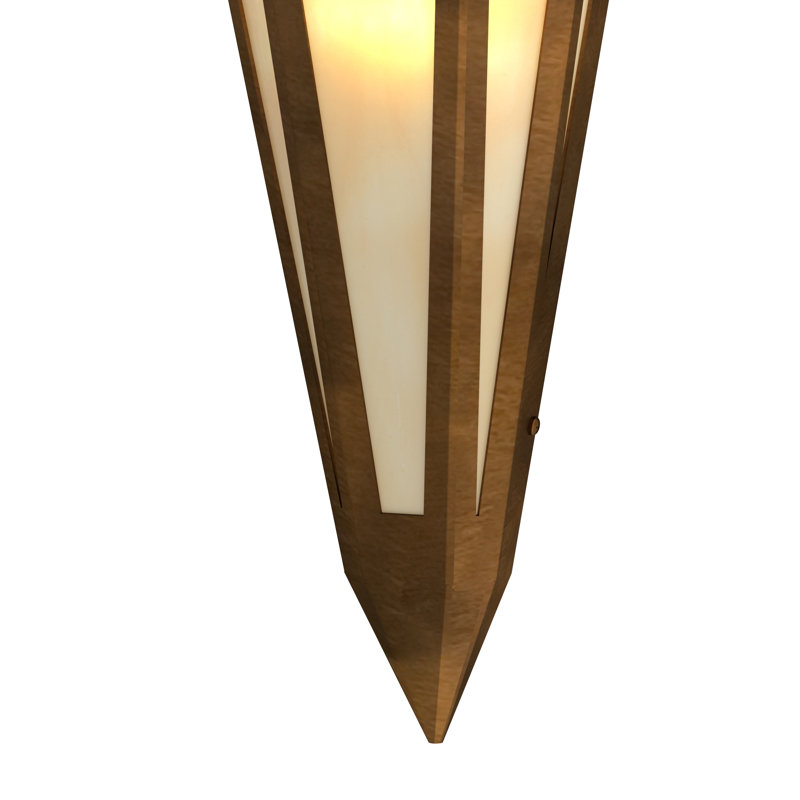 Brum 2 - Light Flush Mounted Sconce, Beige, Sepia Brown, Glass