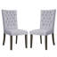 Deemah Tufted Fabric Upholstered Dining Chair in Grey