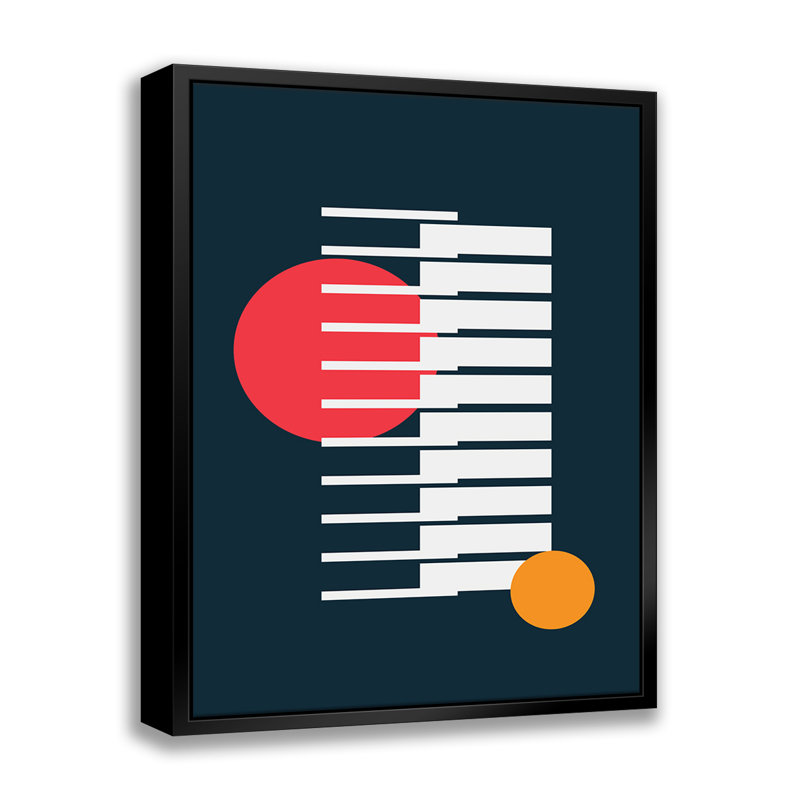 «Bright Geometric # 1 - Floater Frame», impression sur toile, H 14 po x l 11 po x P 2 po