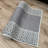 Custom Size Slip Resistant Chain Bordered Gray Low Pile Runner Rugs by Feet-638752283