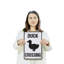 Panneau en plastique 10 po x 14 po Duck Duckling Crossing-119522961