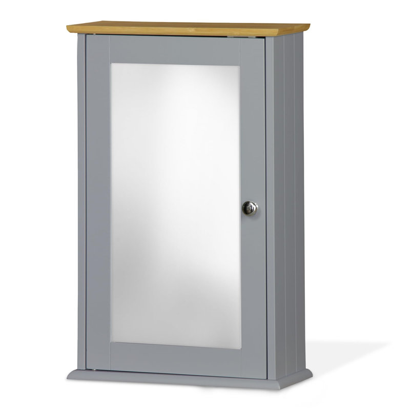 Sizemore W H Wall Mounted Required Medicine Cabinet Mirror Fixed, Grey