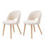 Chaises de restaurant avec dossiers doux et confortables conçus de manière ergonomique, convenant au restaurant, au balcon, à la chambre à coucher, ensemble de 2 pièces en velours de peluche