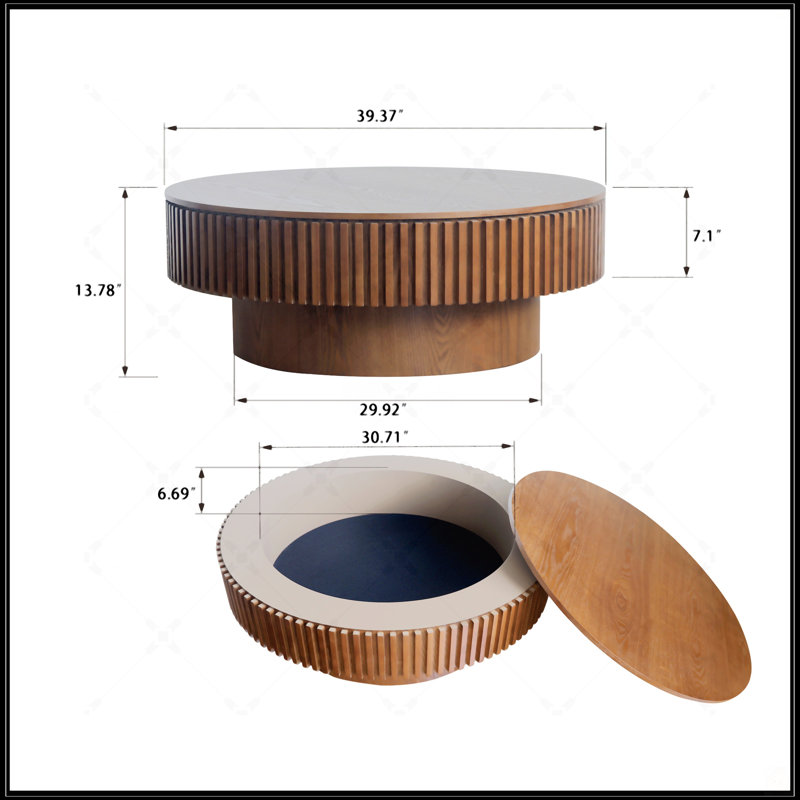 Table basse 39,37 po, Noyer
