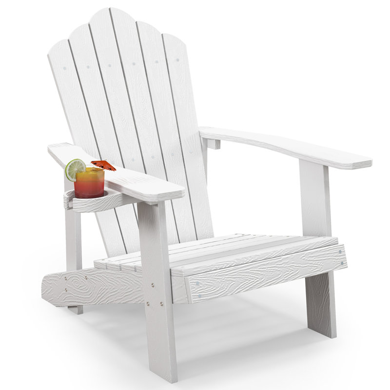 Chaise Adirondack en plastique Gumbert, Blanc